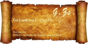 Galambosi Zsolt névjegykártya