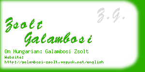 zsolt galambosi business card